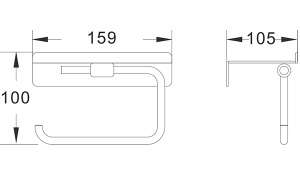 Держатель для туалетной бумаги Shevanik SG5705C-1