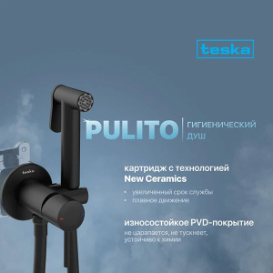 Смеситель встраиваемый Teska Pulito BTK6804 с гигиеническим душем