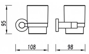 Стакан Omnires Modern MP60320BL