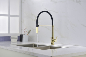 Смеситель для кухонной мойки Paulmark Halt Ha214021-G / Ha214021-BG, золото