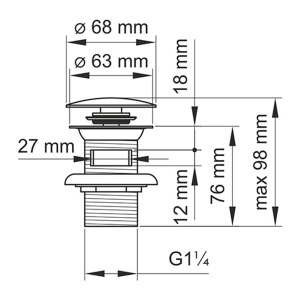 Донный клапан Wasserkraft A080