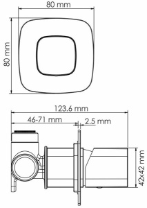 Смеситель встраиваемый WasserKraft Nuthe 9151 (1 функция)