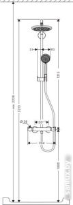 Душевая система Hansgrohe Croma 220 Showerpipe 1038 мм (27185000) фото 1