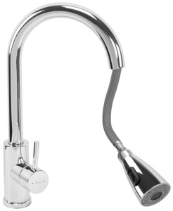 Смеситель для кухонной мойки Rea Cross chrom REA-B5310 / nikiel matt REA-B5308, хром