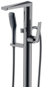 Смеситель для ванны Boheme Venturo 379-SGM Shine Gun Metall напольный