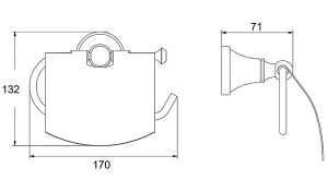 Держатель для туалетной бумаги Rose RG1905T