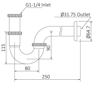 Сифон для умывальника Timo 961/00L