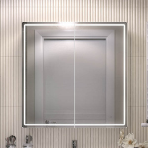 Шкаф-зеркало Vigo Geometry Comfort 800 / 1000, 80х80, белый