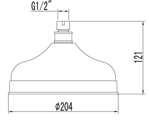 Верхний душ Lemark LM8989G / LM8989B, 20х20, бронза