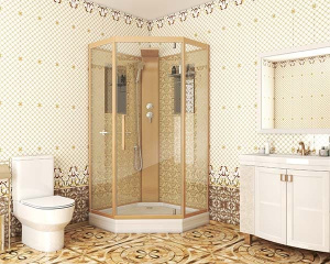 Душевая кабина Niagara NG-7717GBK / NG-7799GBK, 100х100, прозрачный