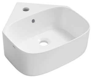 Умывальник Wellsee WC Area 30180100S / 30180400S угловая, 39х44, белый глянцевый