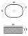 Умывальник Roxen Vine Oval 570240, 50х35
