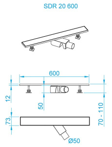Душевой лоток RGW SDR-20, 60 см
