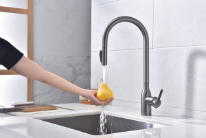Смеситель для кухонной мойки Paulmark Universal Un213880-GM с подключением к фильтру воды