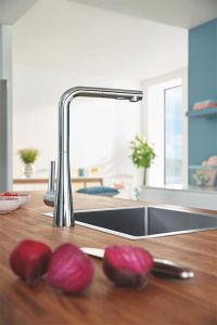 Смеситель для кухонной мойки Grohe Zedra 32553002 / 32553DC2 с выдвижным изливом, хром