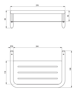 Полка Deante Silia Titanium ADI D551