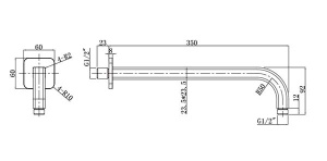 Кронштейн для верхнего душа Omnires RA15BL