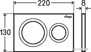 Панель смыва Viega Prevista Visign for Style 20 796389 (черный матовый) фото 2