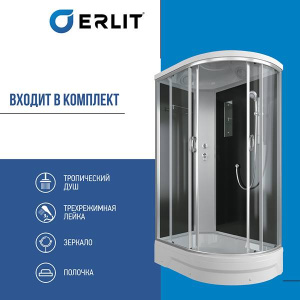 Душевая кабина Erlit ER351226L-C4-RUS / ER351226R-C4-RUS, 120х80, тонированный