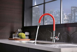 Смеситель для кухонной мойки Lemark Comfort LM3075C-Red с подключением к системе очистки воды