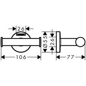 Крючок Hansgrohe Logis Universal 41725000 двойной