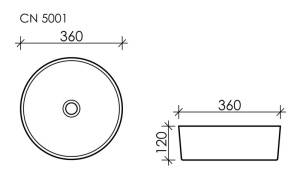 Умывальник CeramicaNova Element CN5001