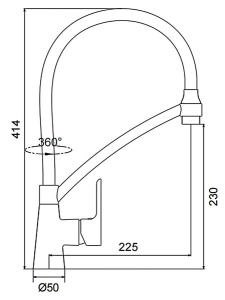 Cмеситель для кухонной мойки Gappo G4048-8