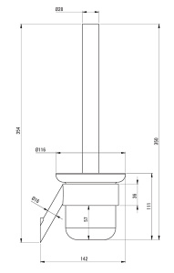 Ершик для унитаза Deante Silia Steel ADI F711, матовый, брашированная сталь