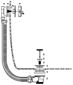 Сифон для ванны Oliveeka OL-104-BGM