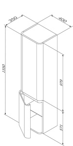 Пенал AM.PM Sensation M30CHL0406TF подвесной