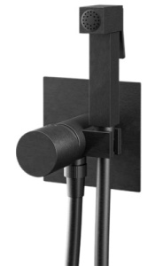 Смеситель встраиваемый Remer Edge EG565CFP / EG565NO с гигиеническим душем, черный брашированный хром