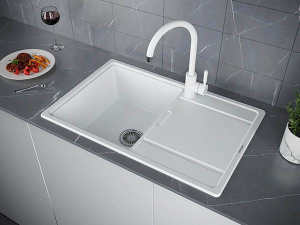 Смеситель для кухонной мойки Paulmark Holstein Ho212063-431(WH) / Ho212063-331 / Ho212063-302 / Ho212063-328, бежевый
