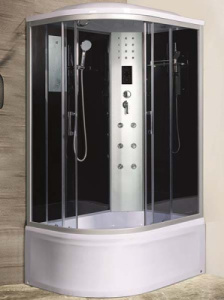 Душевая кабина River Dunay XL 44 ТН асимметричная, 120х80, тонированный