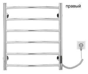 Полотенцесушитель Gloss&Reiter Э2 Л Д6 электрический (таймер), 50х60 6 перекладин (левый)