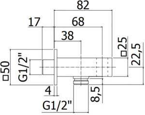 Шланговое подключение Paffoni Elle ZSUP032NO