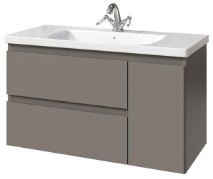 Тумба под умывальник Caprigo Forte 100 36115-SF025 / 120 36117-SF025 L / R, 100, серый матовый