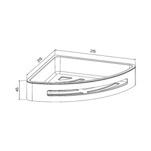 Полка Iddis SHE11SBi44 / SHE11SPi44, хром, белый