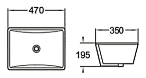Умывальник SantiLine SL-3003, 47х35, белый