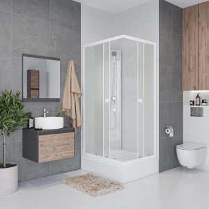 Душевая кабина Niagara Promo P100/80/26Q/MT/BK / P110/80/26Q/MT/BK, 100х80, матовый