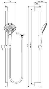 Душевой гарнитур Ideal Standard Idealrain Evo Jet Diamond XL3 B1764AA