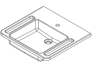 Умывальник Belux Care 600 белый матовый Solid Surface