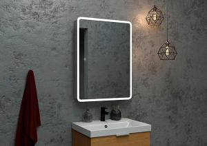Шкаф-зеркало Континент Emotion LED 50 / 60, 50х80, белый
