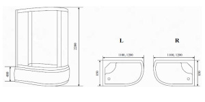 Душевая кабина Timo Standart T-5520 Г/М, 120х85, матовый