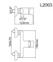 Смеситель для душа Ledeme H03W L2003W