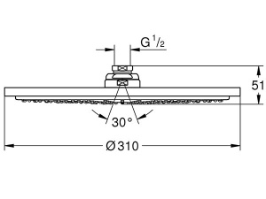 Верхний душ Grohe Rainshower Cosmopolitan 310 27478000