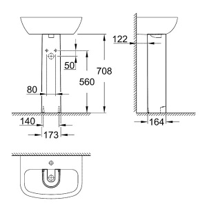 Пьедестал Grohe Bau Ceramic 39425000