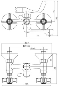 Смеситель для ванны Haiba HB3024