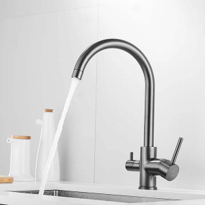 Смеситель для кухонной мойки Shevanik S128T с подключением к фильтру воды