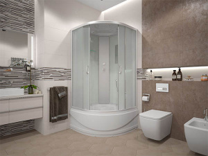 Душевая кабина Erlit ER3508TP-C3-RUS / ER3509TP-C3-RUS / ER3510TP-C3-RUS, 80x80, матовый