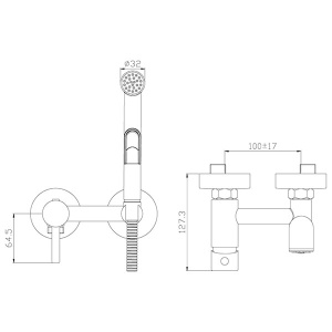 Смеситель для биде Rossinka X25-52